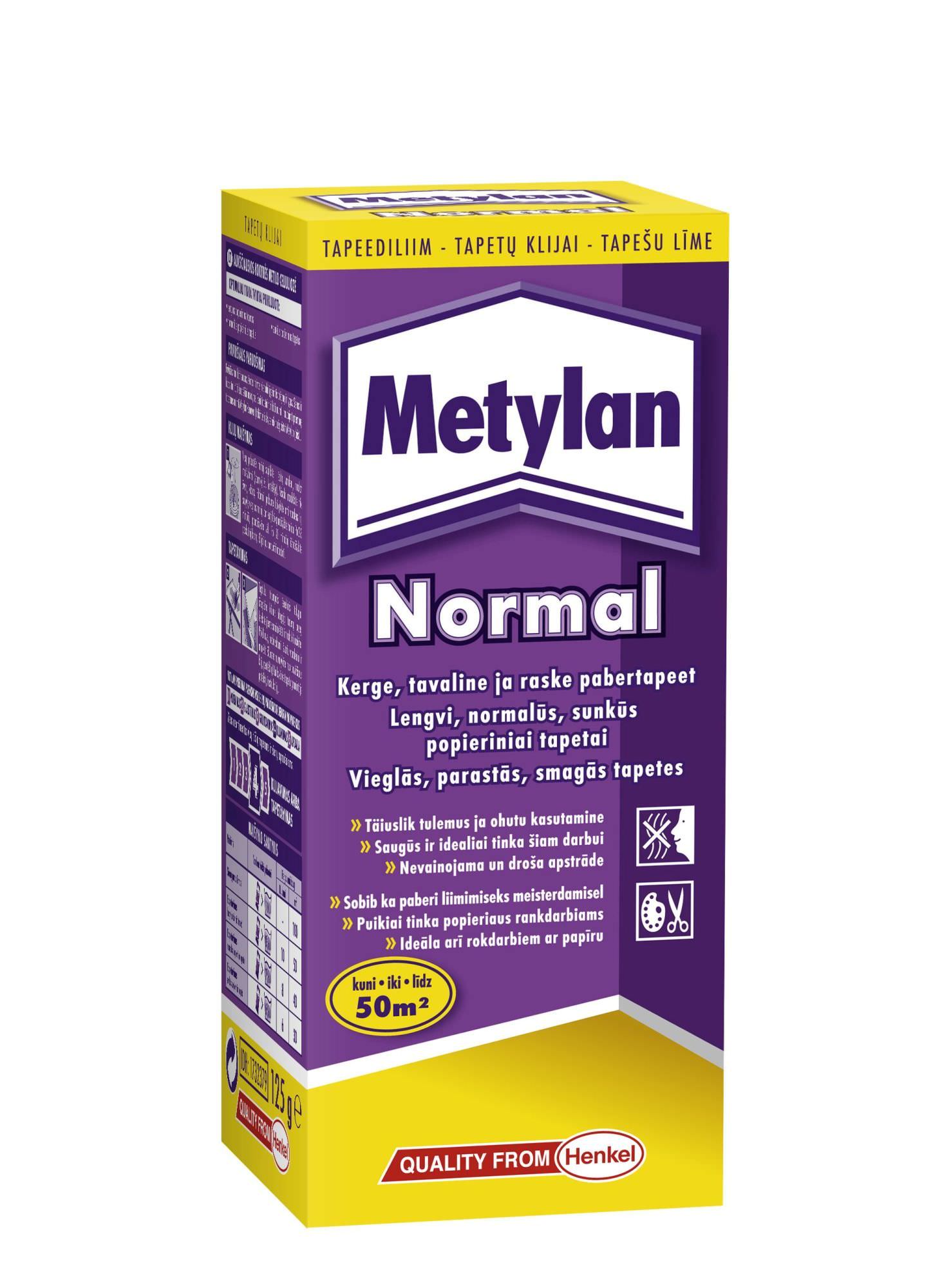 Klijai popieriniams tapetams METYLAN Normal, 125g