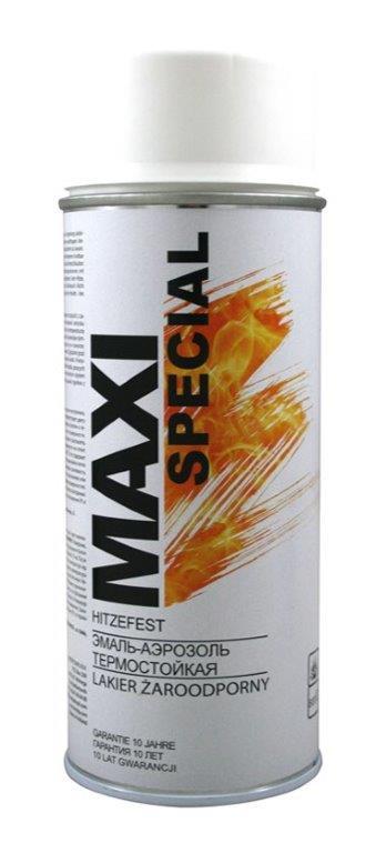 Purškiami dažai atsparūs aukštai temperatūrai MAXI COLOR 800°C, baltos sp., 400 ml