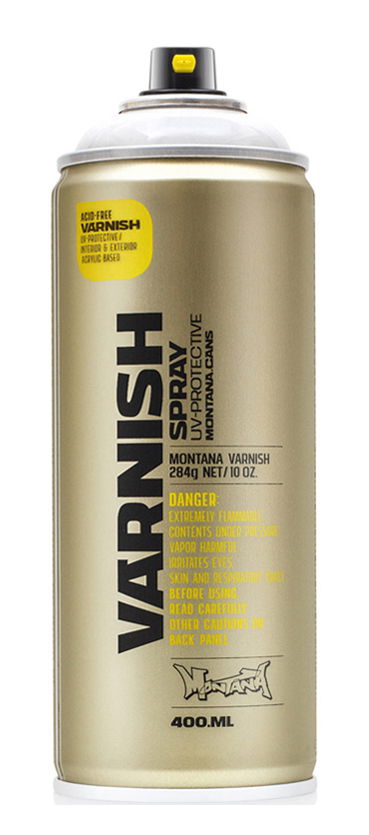 Purškiamas akrilinis lakas MONTANA VARNISH, atsparus UV, be rūgščių, pusiau blizgus, 400 ml