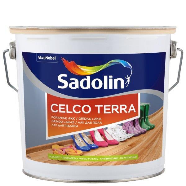 Medinių grindų lakas SADOLIN CELCO TERRA 20, pusiau matinis, 2,5 l