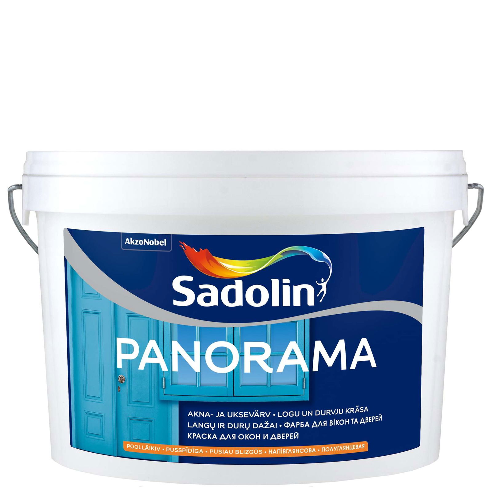 Langų ir durų dažai SADOLIN PANORAMA, pusiau blizgūs, baltos sp.,  2,5 l