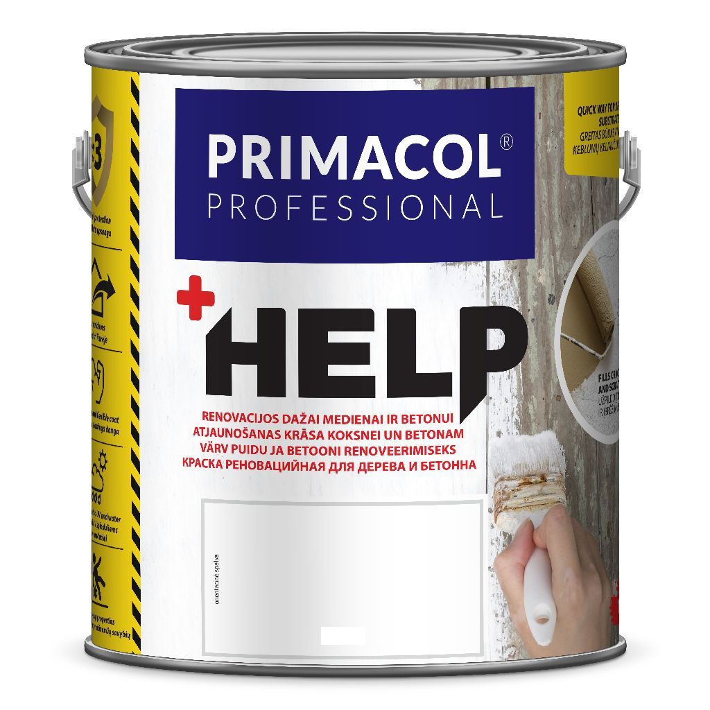 Renovaciniai dažai PRIMACOL HELP, pilkos sp., 2,5 l