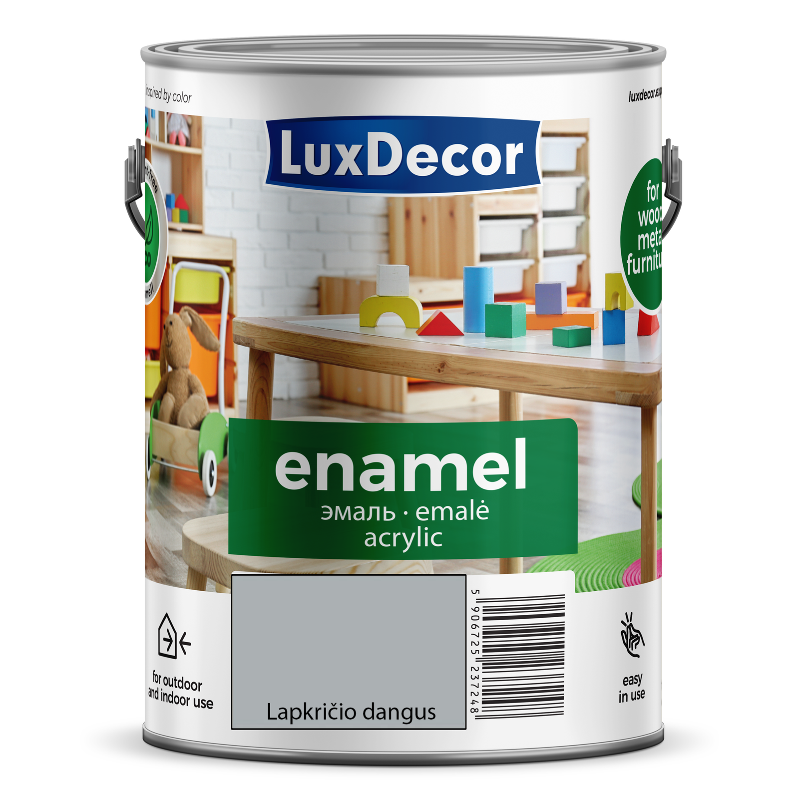 Emaliniai dažai LUXDECOR, matiniai, lapkričio dangaus sp.,v2,5 l