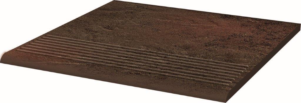 Klinkerio plytelės pakopa SEMIR BROWN STOP PROSTA, 30 x 30 cm