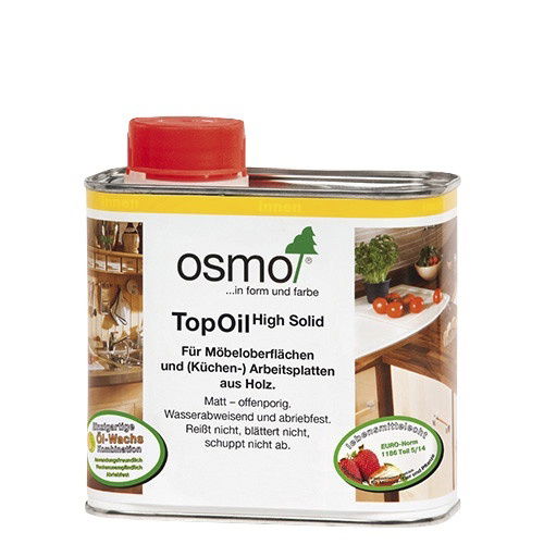 Medinių stalviršių aliejus su vašku OSMO TOPOIL 3058, bespalvis, matinis, 0,5 l