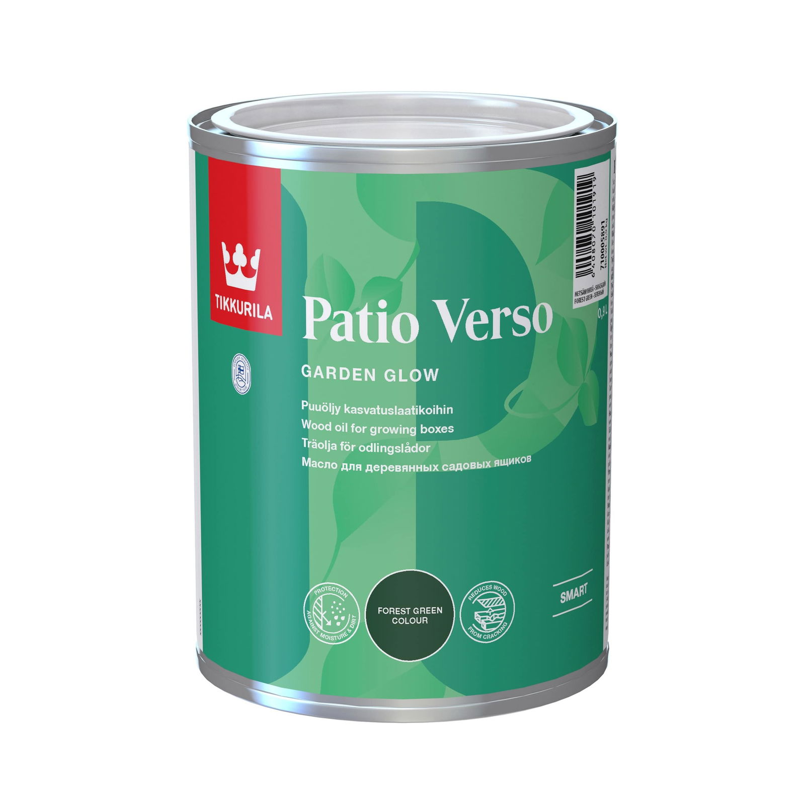 Medinių lysvių aliejus TIKKURILA PATIO VERSO, žalios sp., 0,9 l