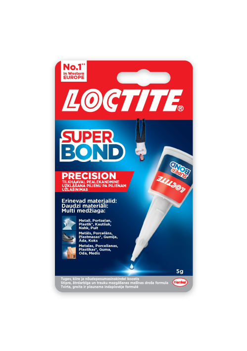 Universalūs klijai LOCTITE SUPER Bond Precision, 5 g