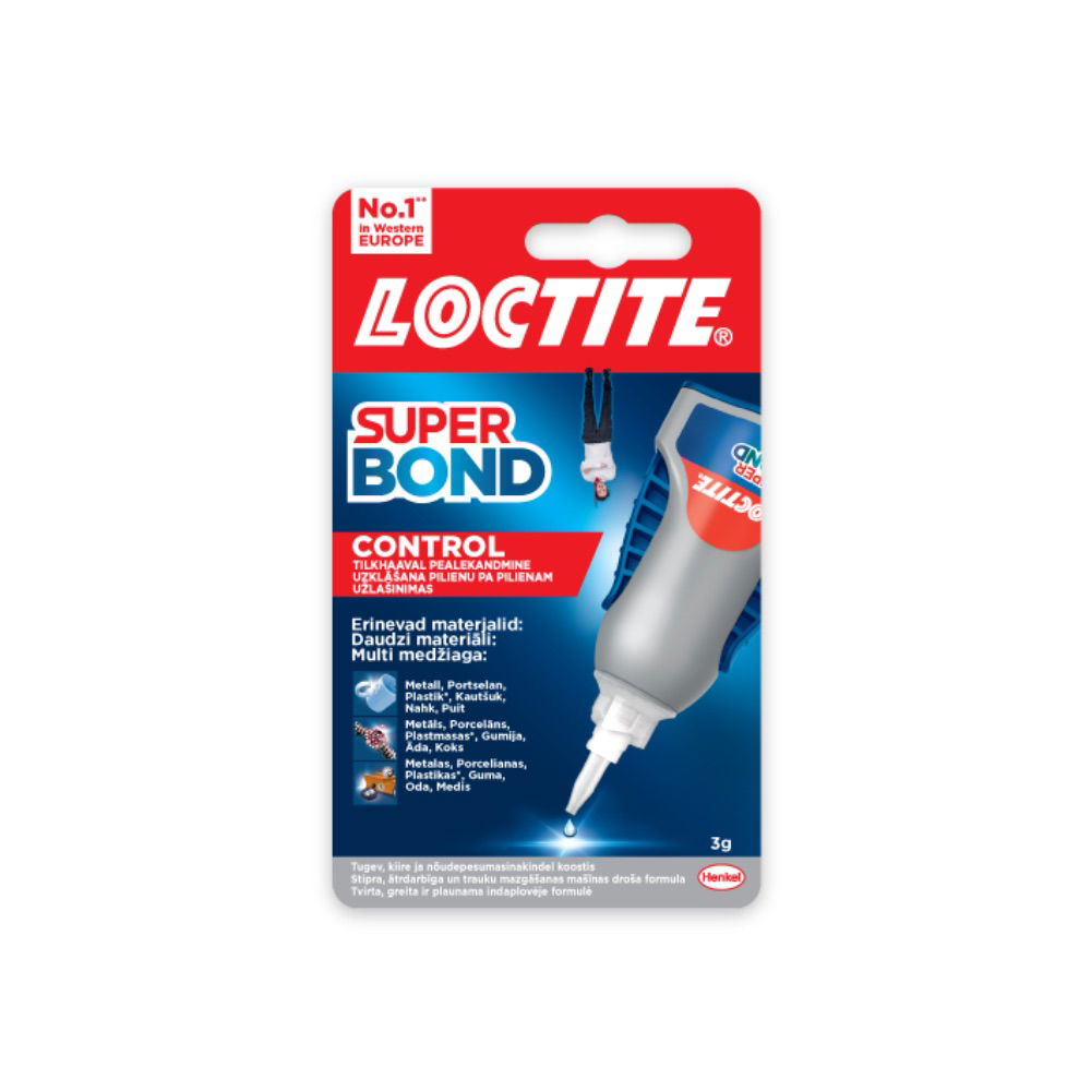 Universalūs klijai LOCTITE S SUPER BOND Control, 3 g