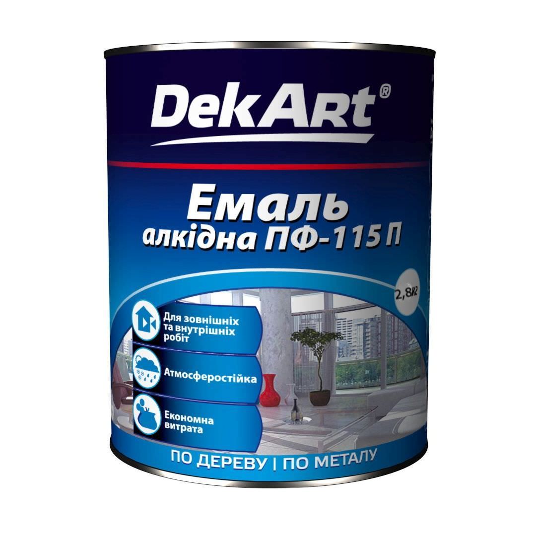 Universalūs emaliniai dažai DEKART PF-115P, baltos sp., 2,8 kg