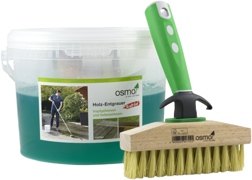 Medienos atnaujinimo gelis OSMO Power Gel 6609, 2,5 l + šepetys valymui