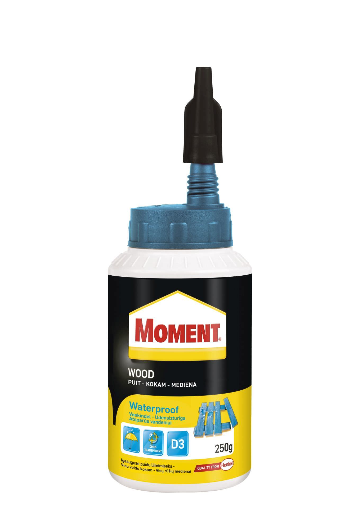 Medienos klijai MOMENT Wood Waterproof, 250 ml