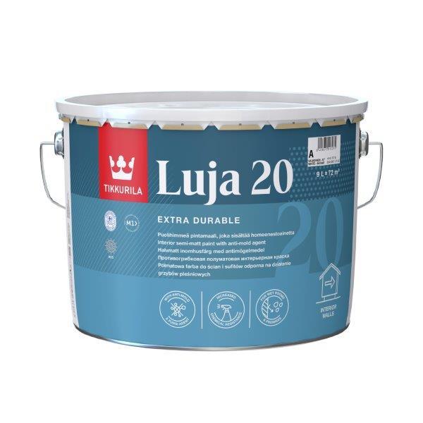 Sienų ir lubų dažai TIKKURILA LUJA 20, A bazė, pusiau matiniai, 9 l