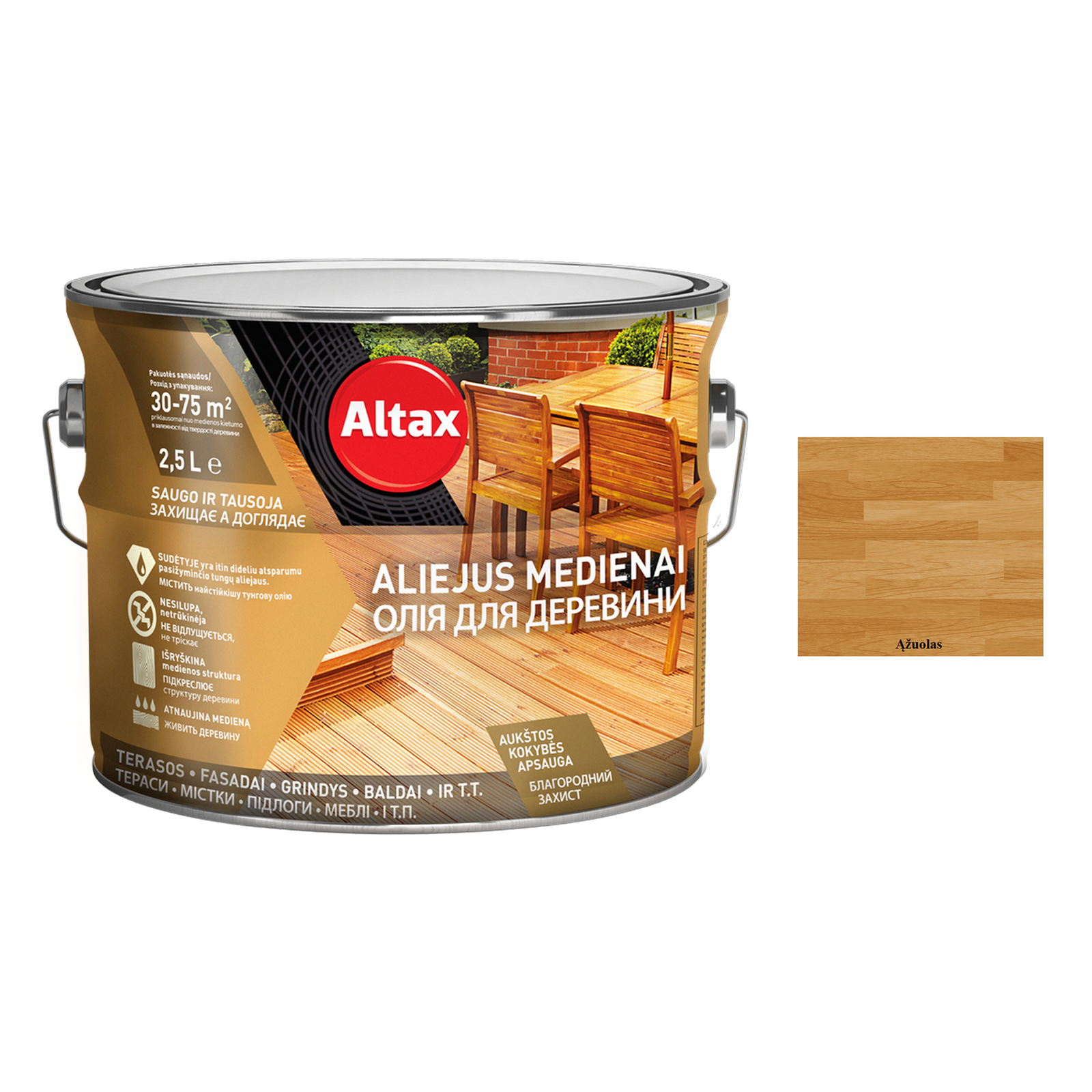 Aliejus medienai ALTAX, ąžuolo sp., 2,5 l