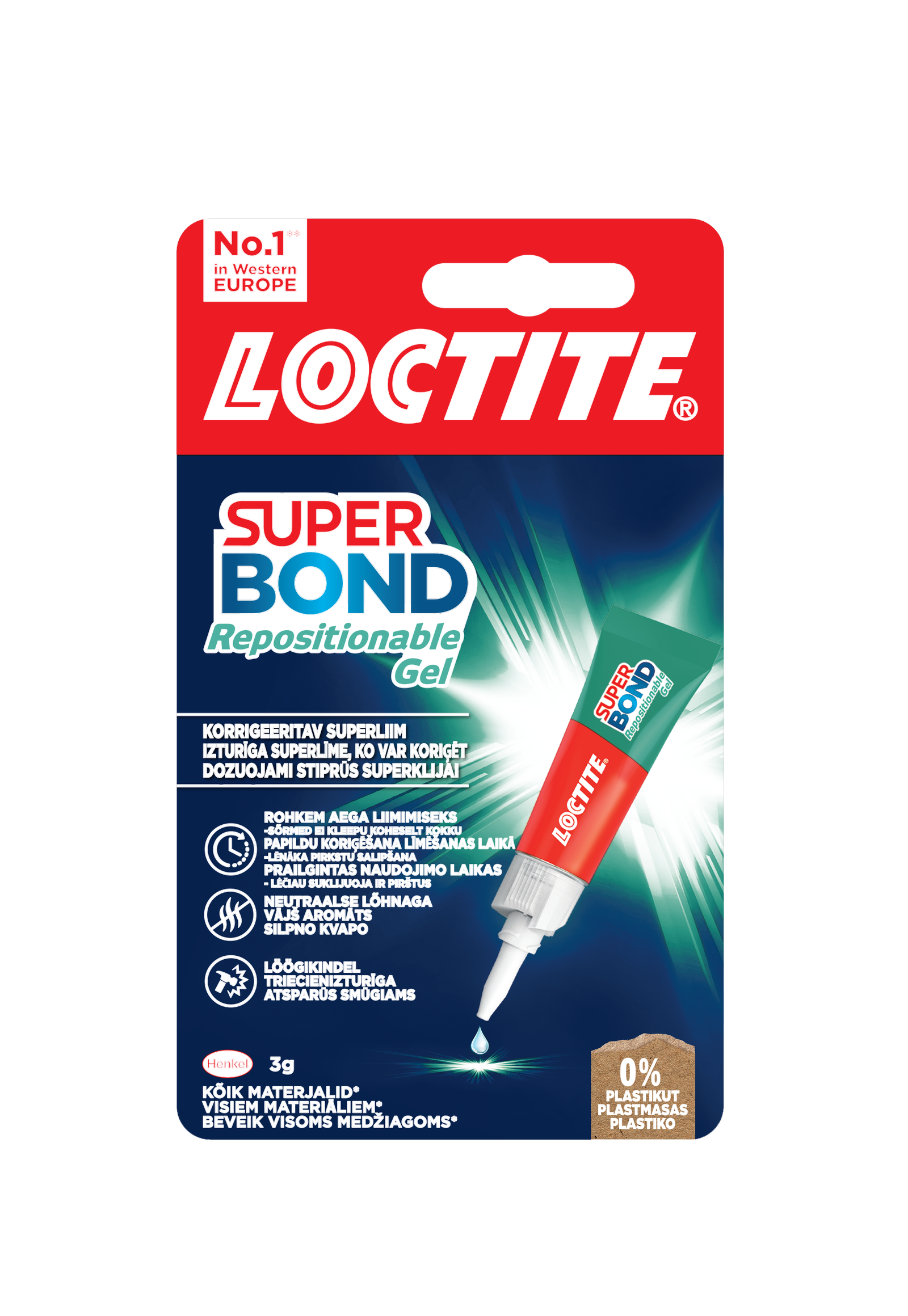 Koreguojami klijai LOCTITE SUPER ATTAK PowerEasy Gel, 3 g