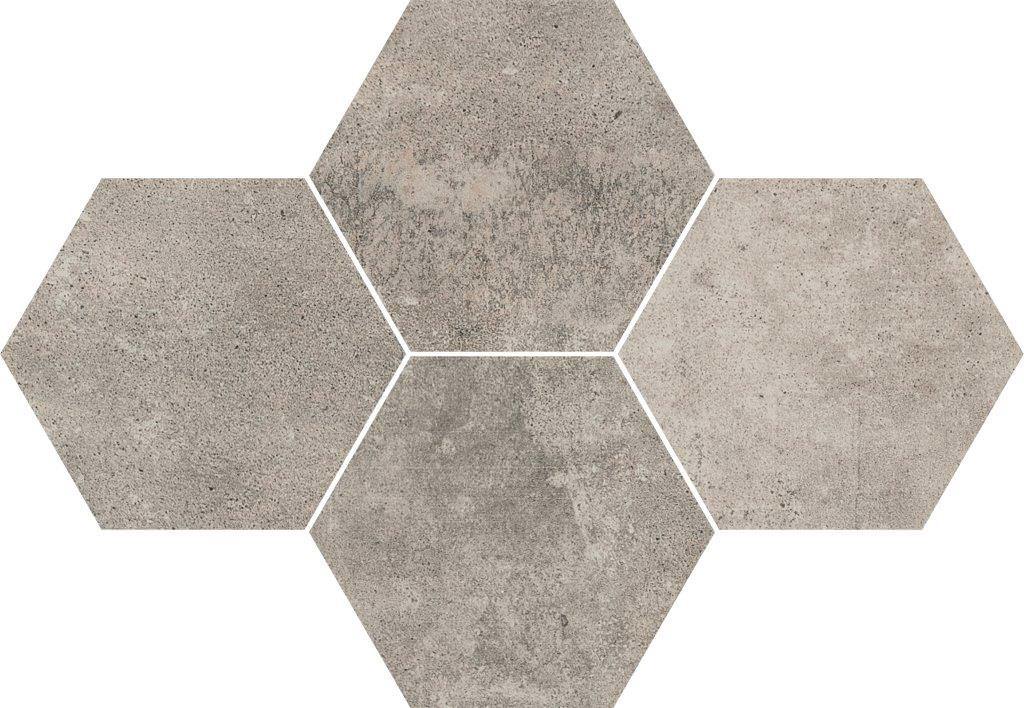 Mozaika GREY WIND DARK HEKSAGONY, 28,3 x 40,8 cm
