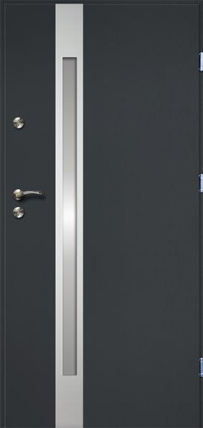 Lauko durys RADEX VERTE II, antracito sp., 1000 x 2072 mm, dešinė