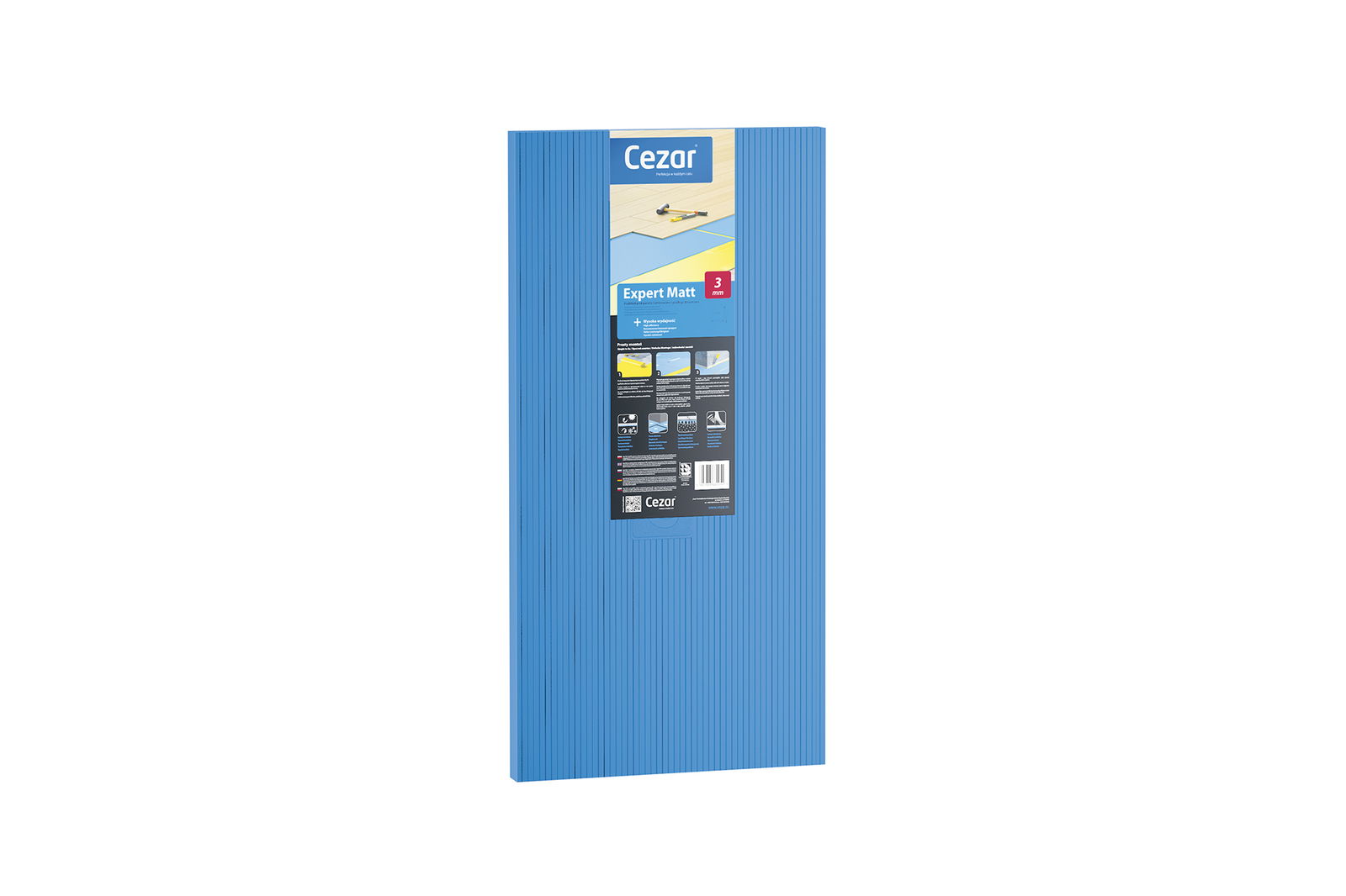Paklotas CEZAR EXPERT MATT, 3 mm storio, 50 x 100 cm, pakuotėje 10 vnt. / 5 m2
