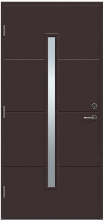 Lauko durys VILJANDI STORO1R T1, rudos sp., 990 x 2088 mm, kairė