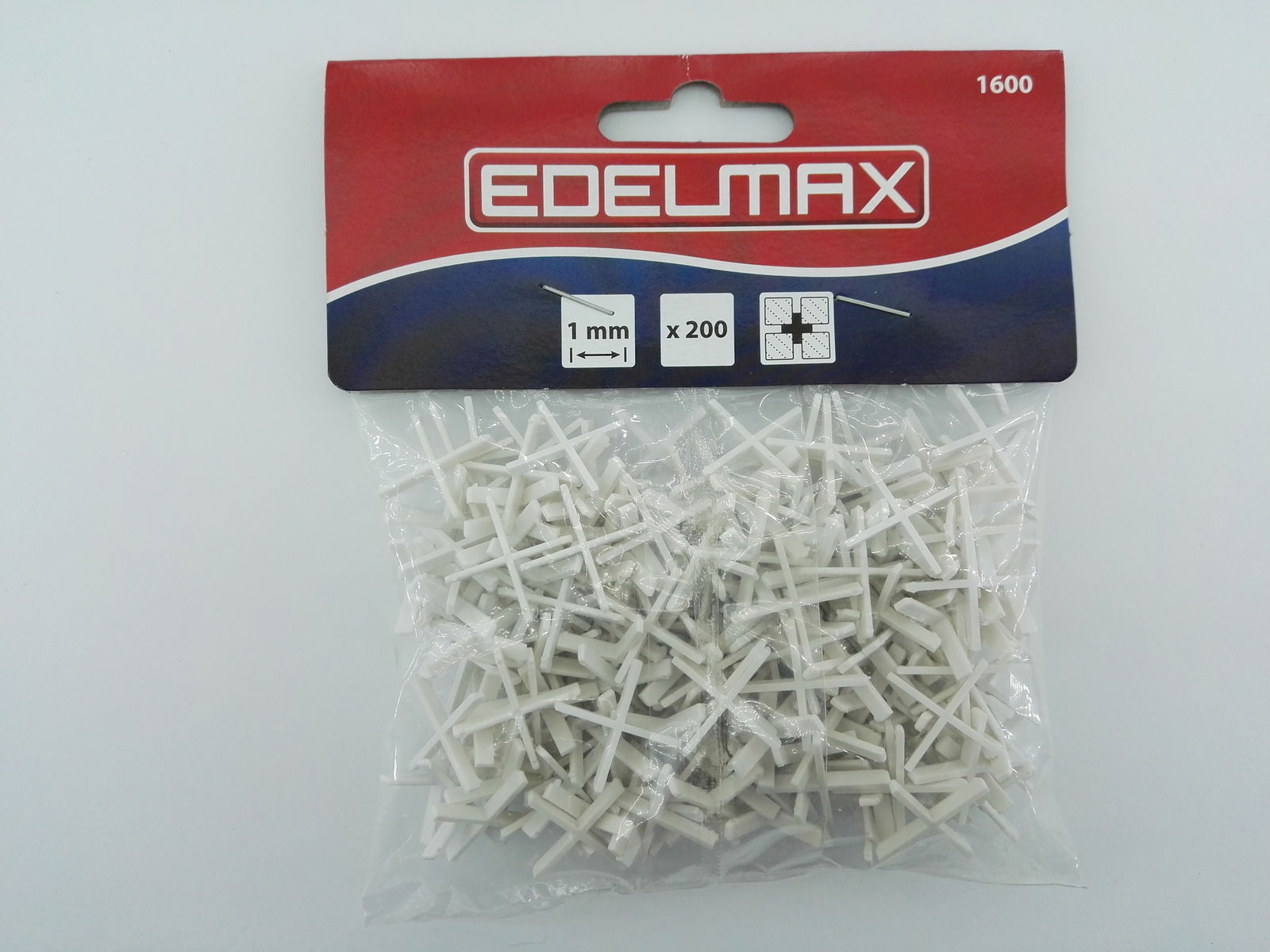 Plytelių kryželiai EDELMAX, 1 mm storio, 200 vnt.