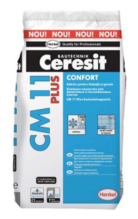 Plytelių klijai CERESIT CM 11 COMFORT PLUS, 5 kg