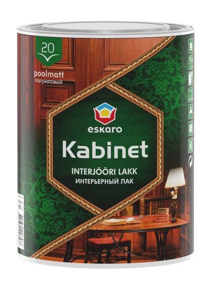 Sienų ir lubų lakas ESKARO KABINET 20, pusiau matinis, 950 ml