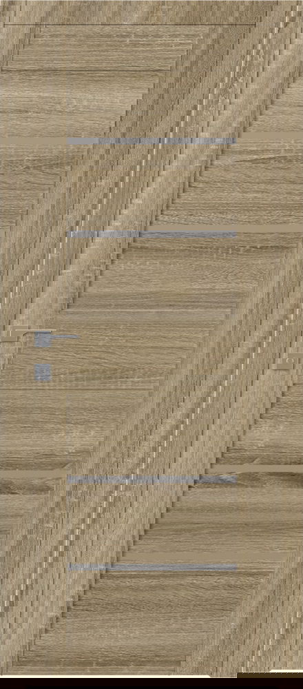Durų varčia LIAH ąžuolo spalvos, su matiniu stiklu, 700 x 2000 mm, universali