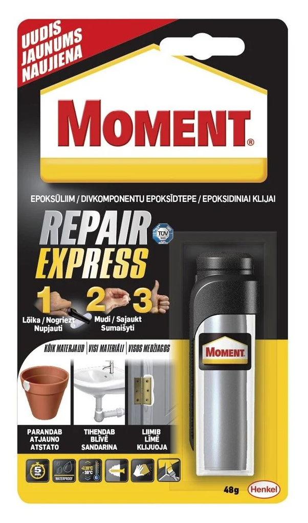 Dvikomponenčiai klijai, MOMENT Repair Express, 48 g