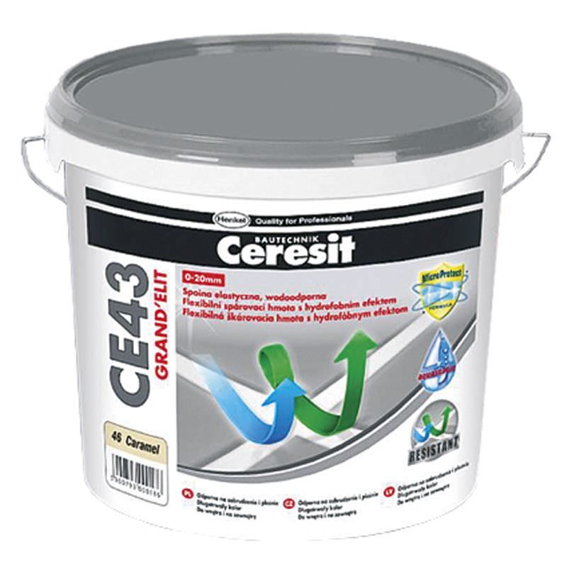 Ypač atsparus elastingas siūlių glaistas CERESIT CE43 GRANIT ELIT 01, baltos sp., 5 kg