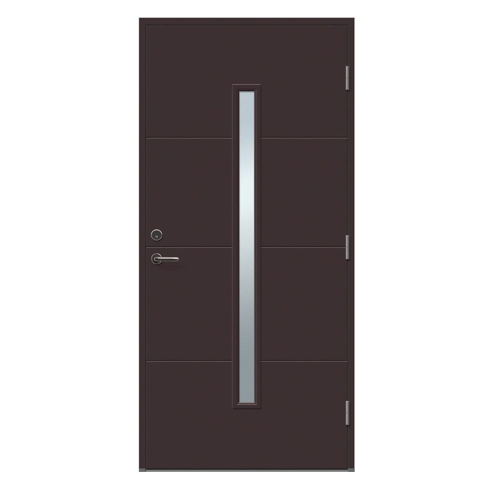 Lauko durys VILJANDI STORO1R T1, rudos sp., 990 x 2088 mm, dešinė