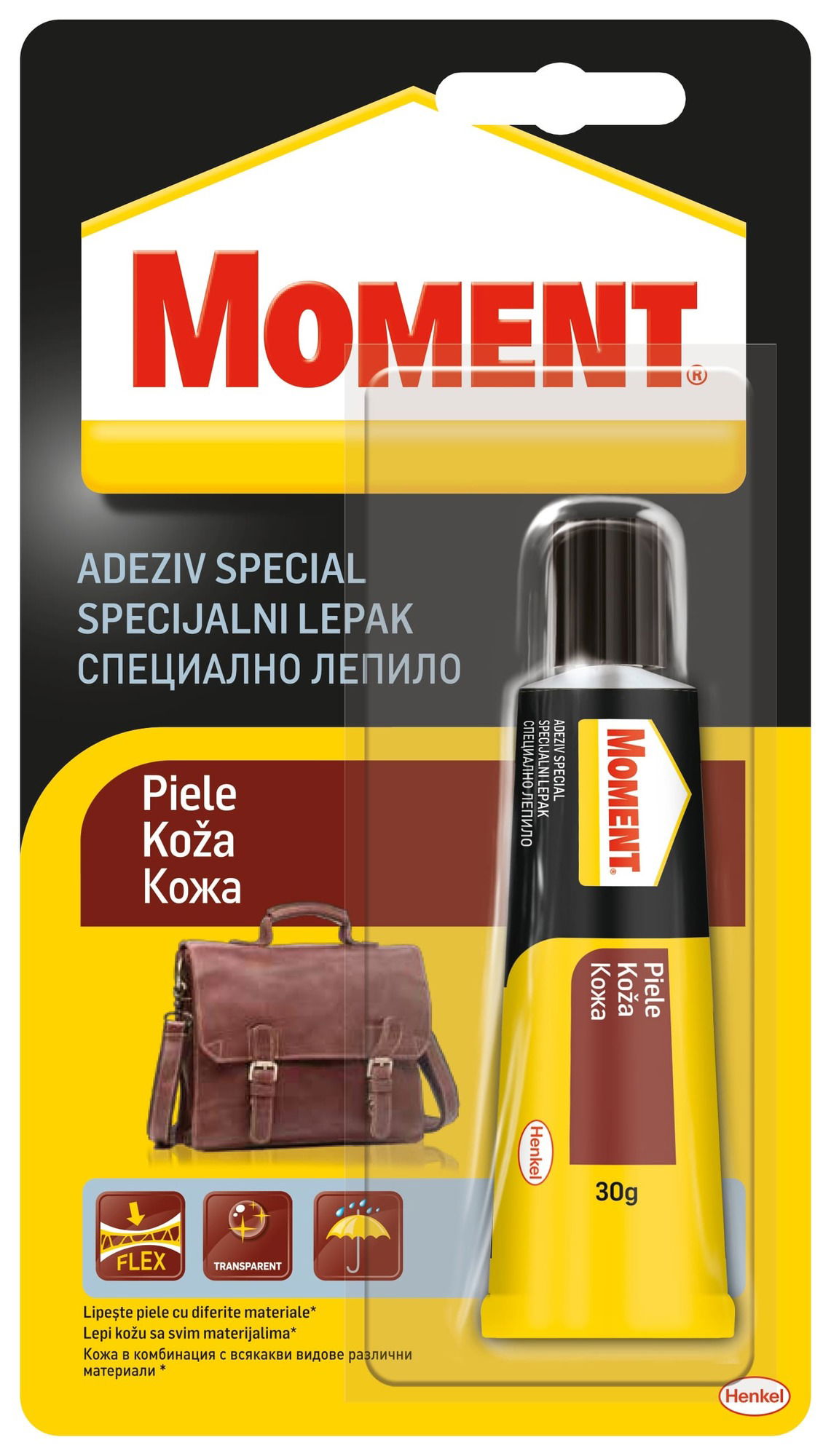 Kontaktiniai klijai odai MOMENT LEATHER, 30g