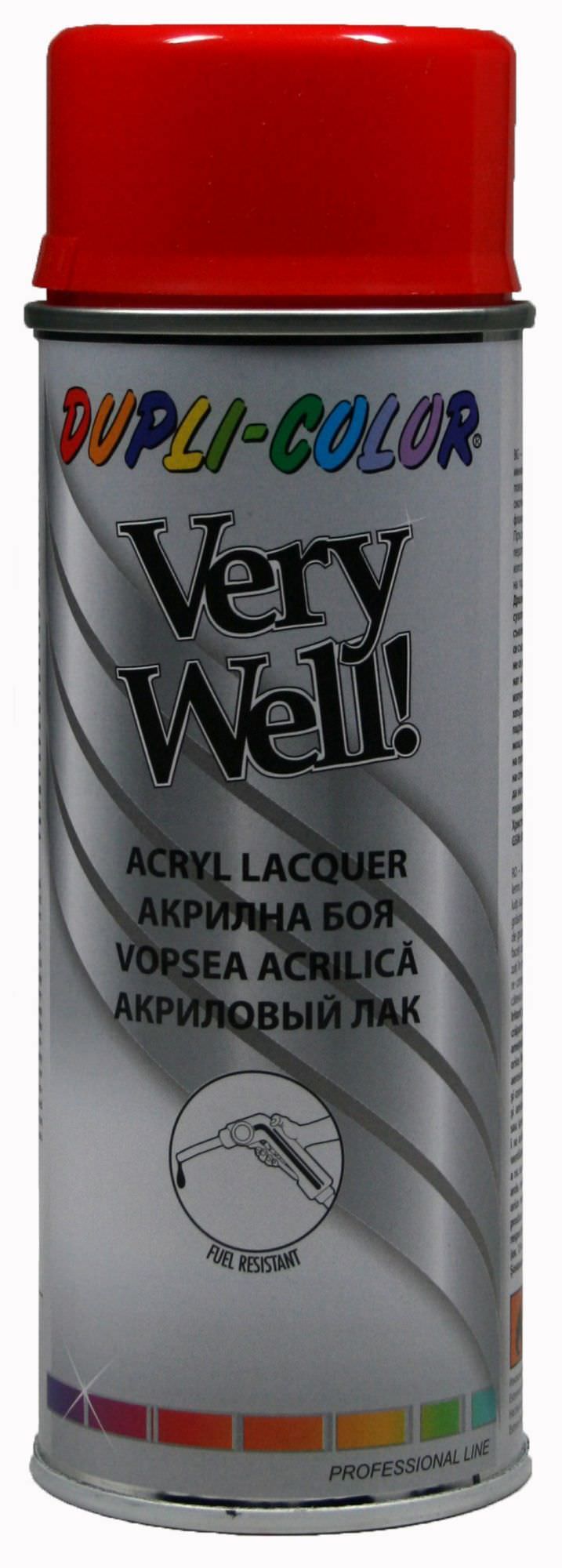 Purškiami dažai DUPLI-COLOR VERY WELL RAL3020, blizgūs, 400 ml