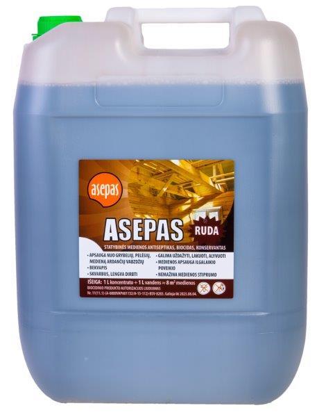 Universalus medienos antiseptikas - impregnantas „Asepas“, 1:1 Rudas, 20 L