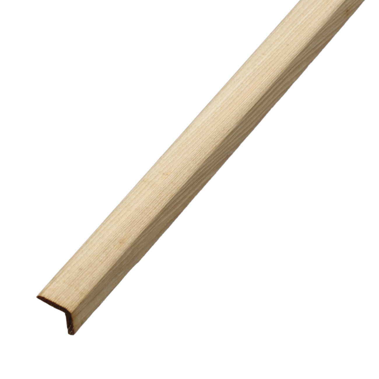 Išorinis kampas, uosis, vientisas, 40 x 40 x 1200 mm