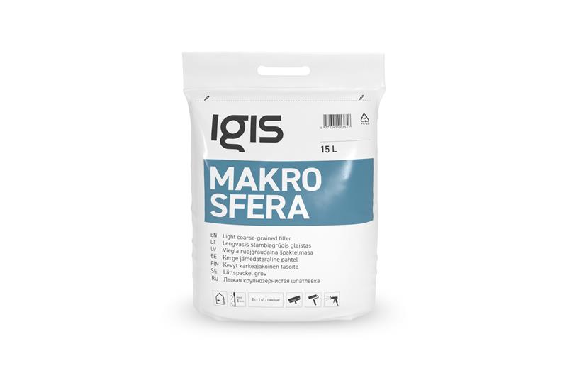 Lengvas stambiagrūdis glaistas IGIS MAKROSFERA, 15 l
