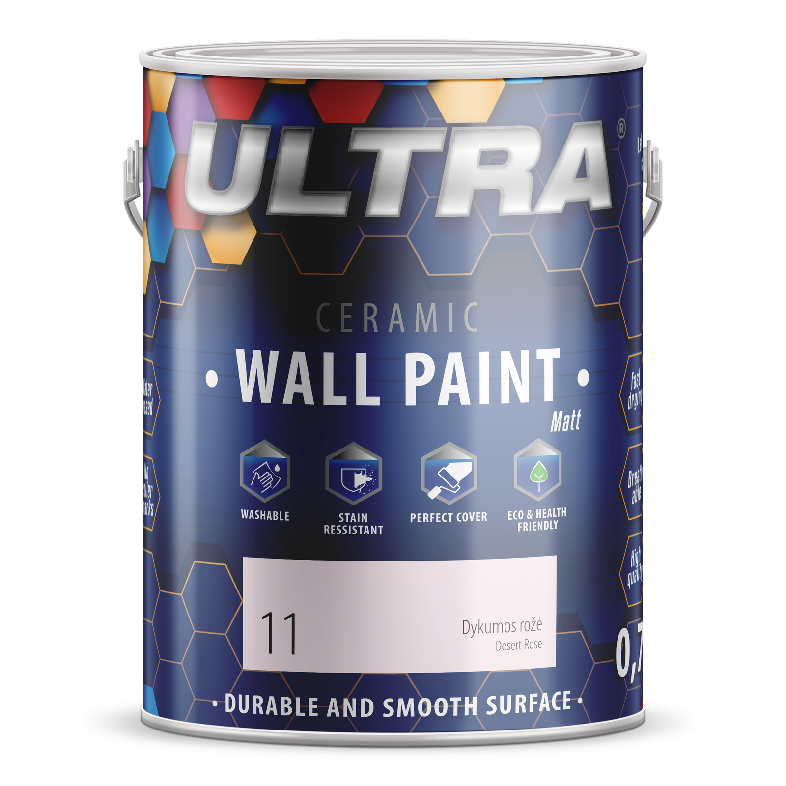 Interjero dažai ULTRA ceramic, dykumos rožė (11), 2,5 l