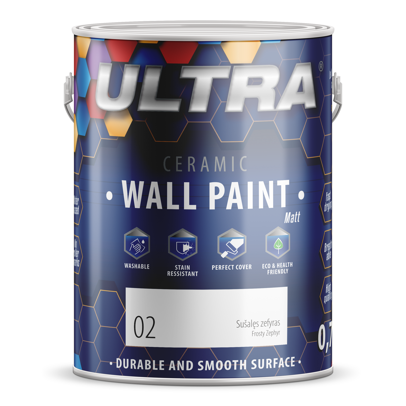 Interjero dažai ULTRA ceramic, sušalęs zefyras (2), 2,5 l