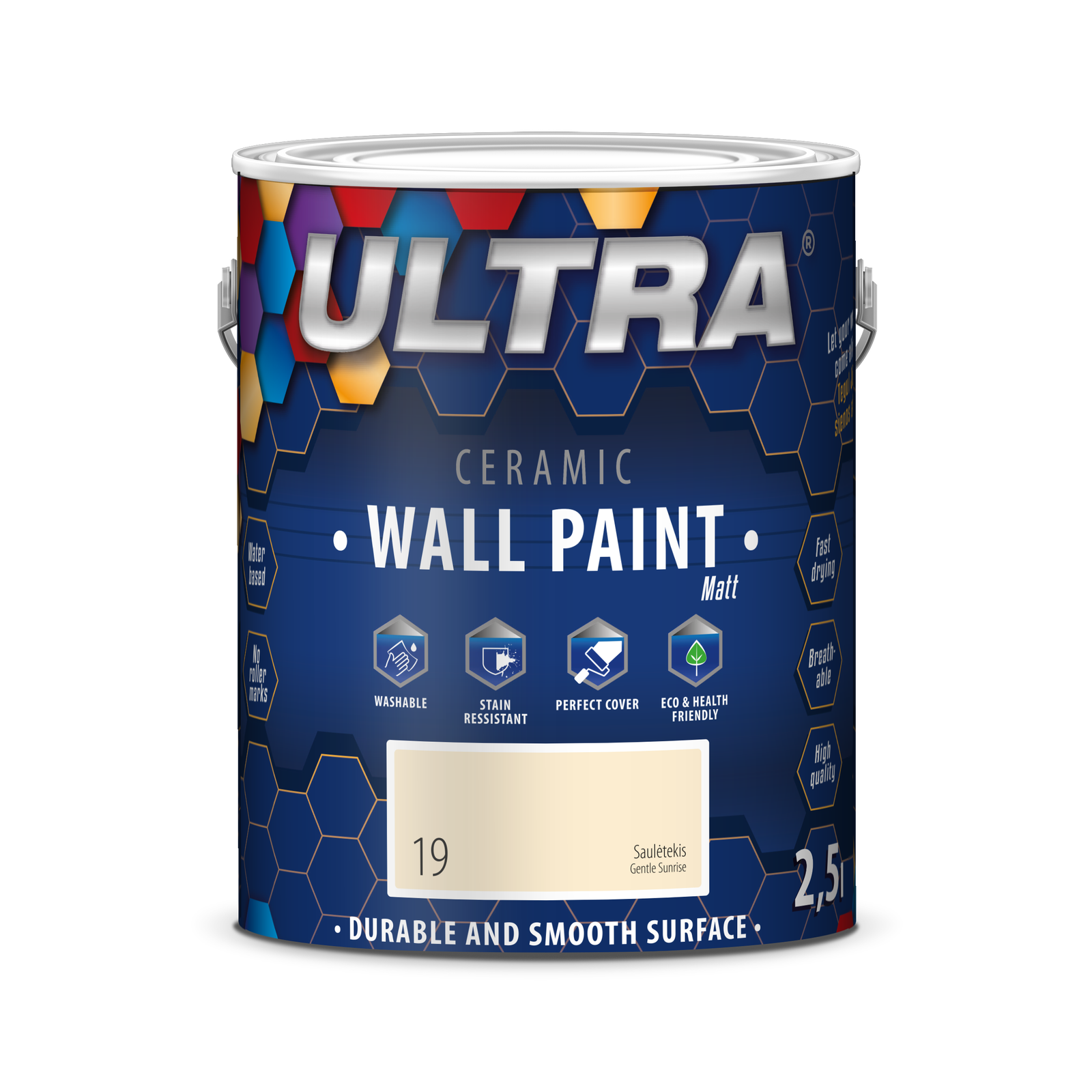 Interjero dažai ULTRA ceramic, saulėtekis (19), 0,7 l