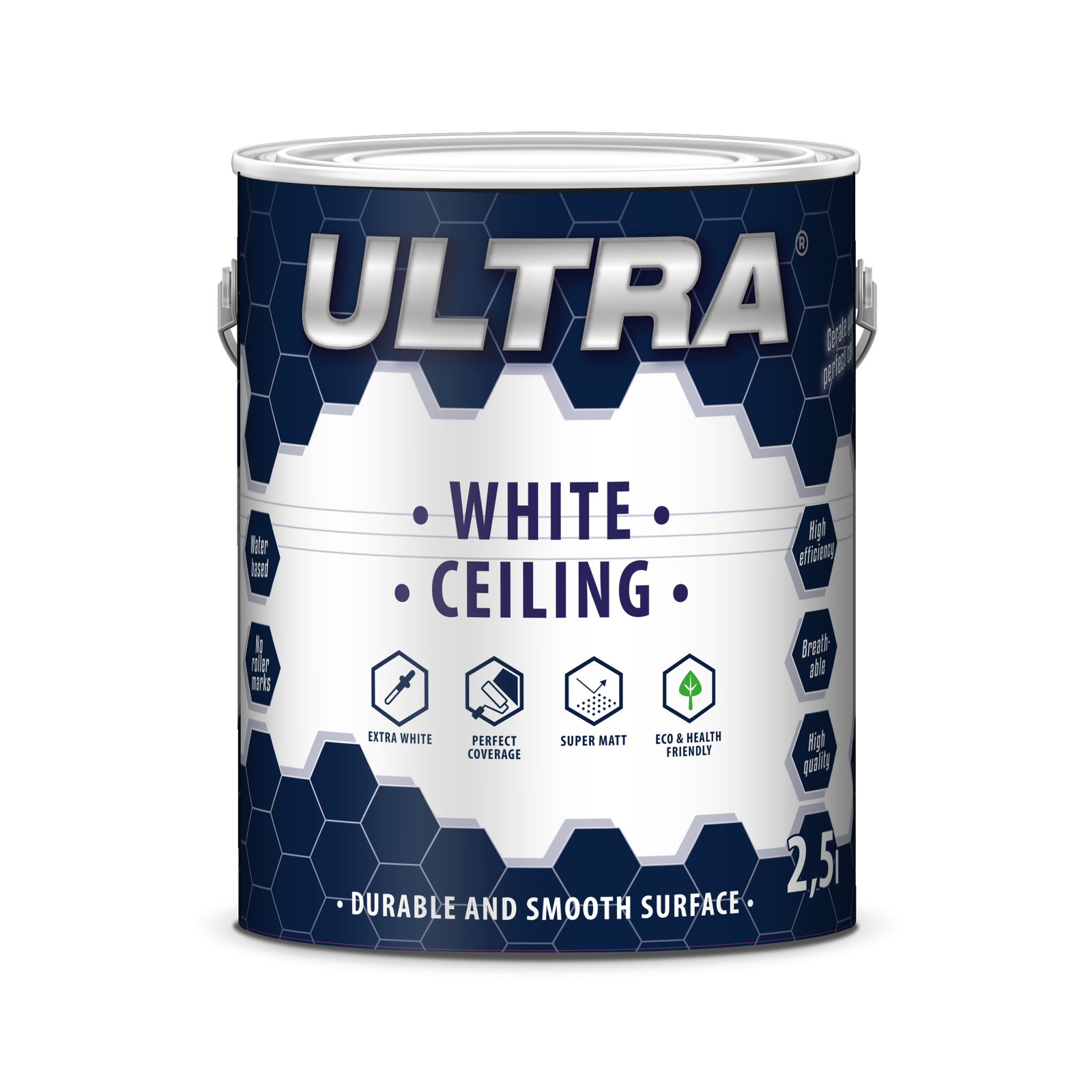 Lubų dažai ULTRA Ceiling, balti, 2,5 l