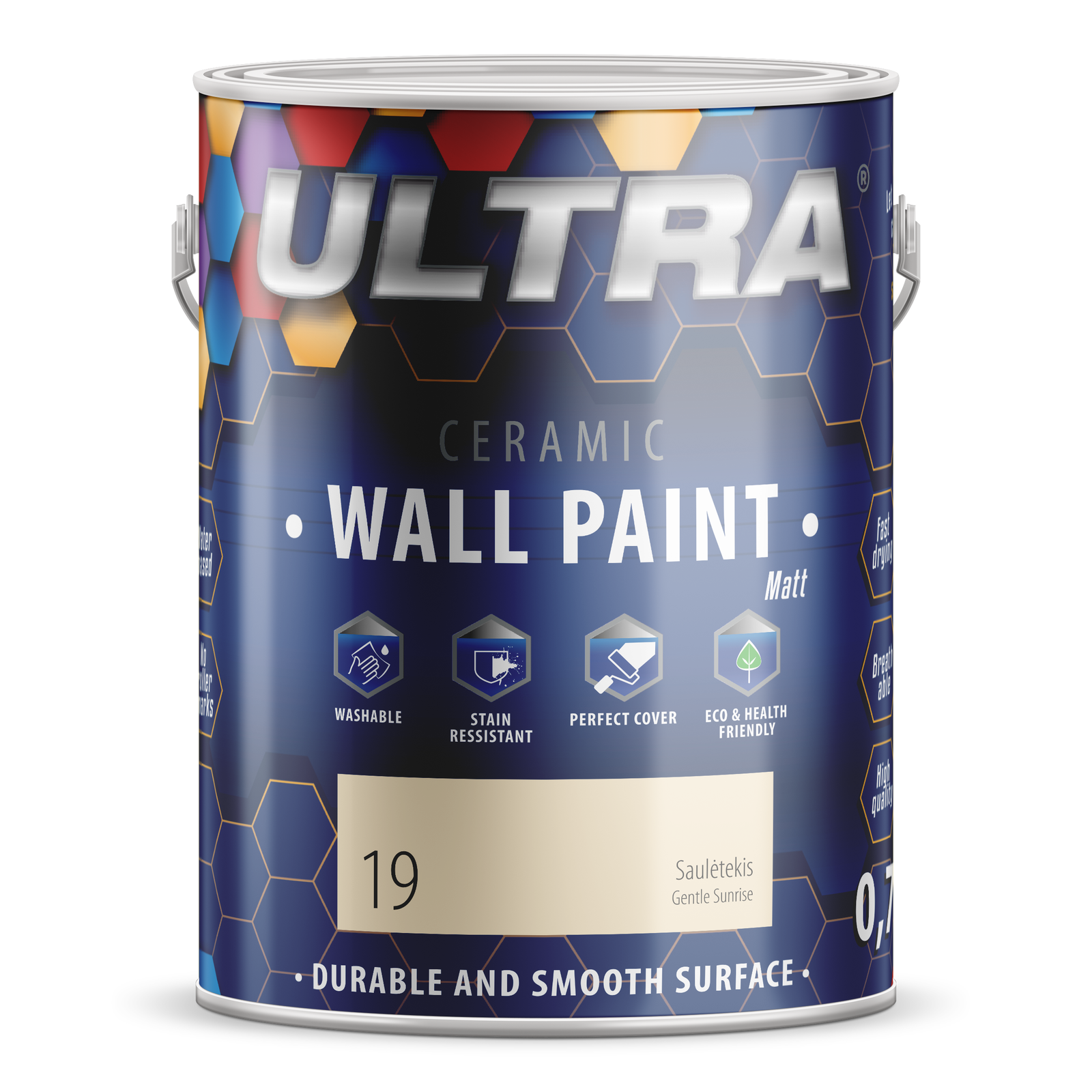 Interjero dažai ULTRA ceramic, saulėtekis (19), 2,5 l