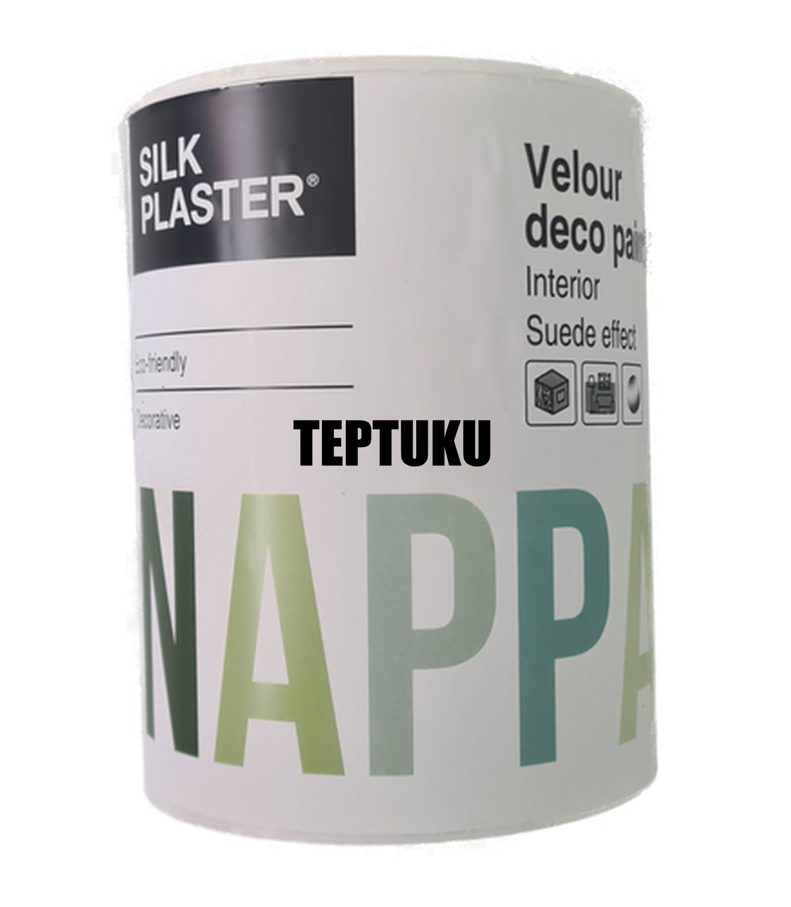Dekoratyviniai dažai Nappa, efektas zamša, teptuku matinis 0,9L