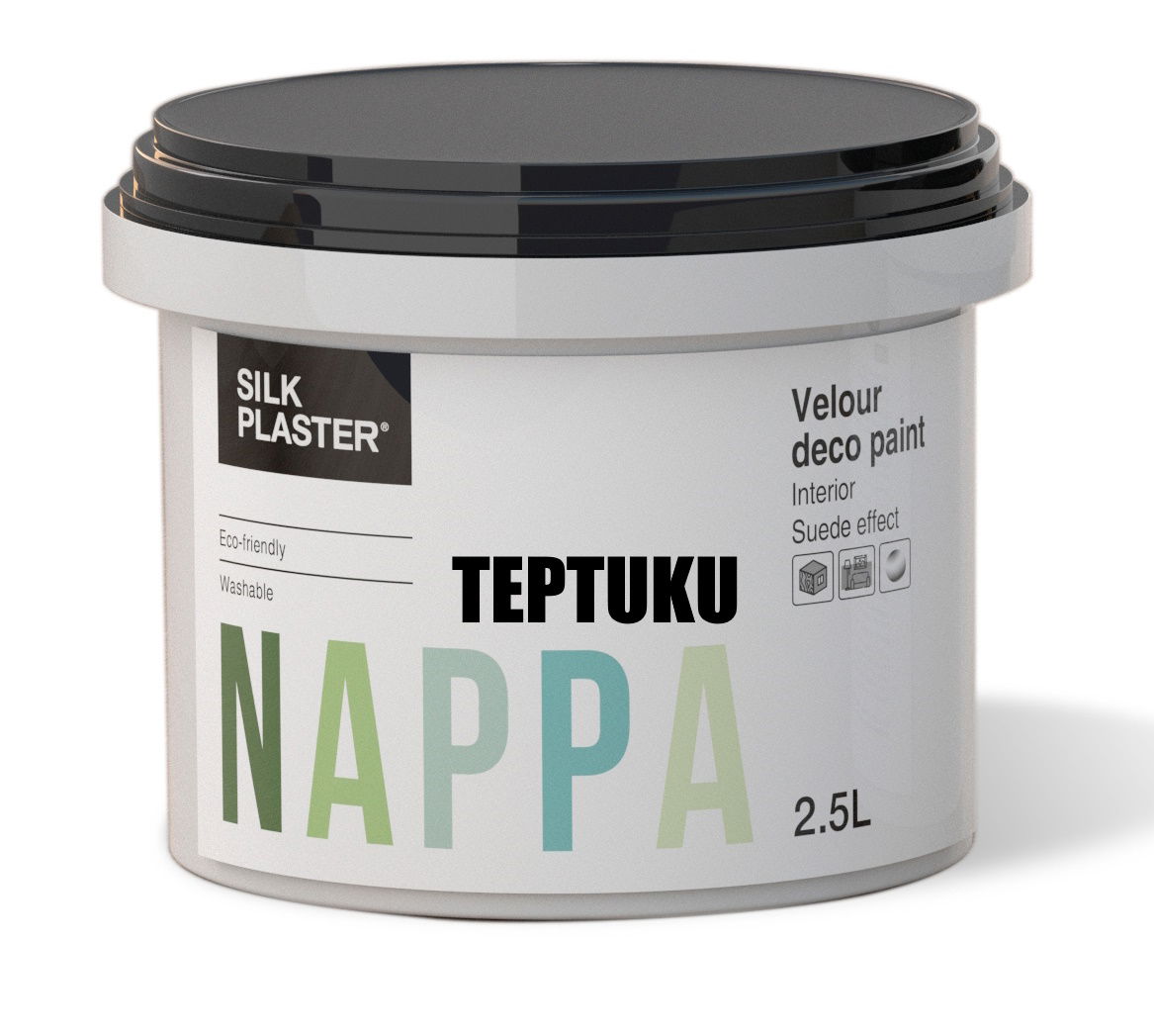 Dekoratyviniai dažai Nappa, efektas zamša, teptuku matinis 2,5L