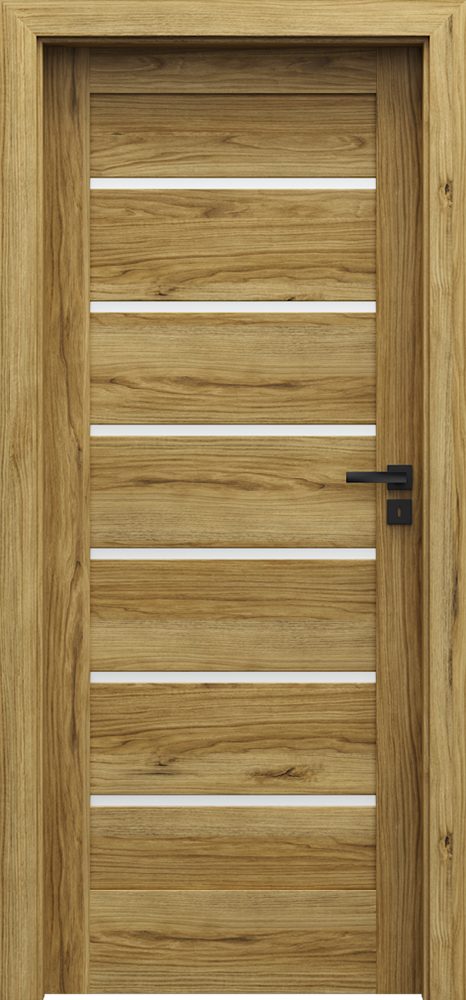 Vidaus durų varčia Verte Home, Katanijos ąžuolo sp., mat., 844 x 2030 x 40 mm, dešinė