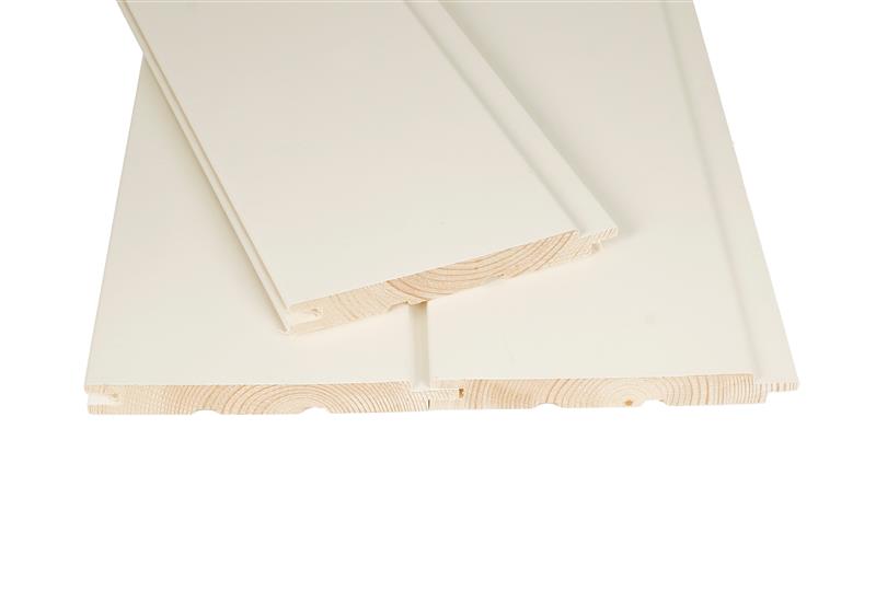 Medinė vidaus dailylentė Stockholm White Nordic, STS/OT, A klasė, balta 3000 x 121 x 14