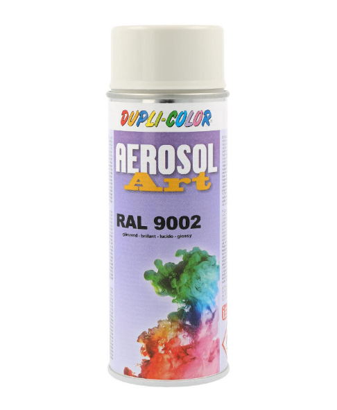 Purškiami akriliniai dažai DUPLI COLOR RAL9002, pilkai baltos sp., 400 ml