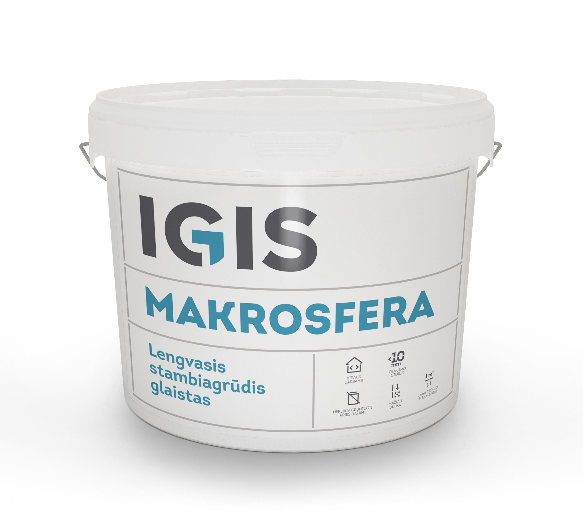 Lengvas stambiagrūdis glaistas IGIS MAKROSFERA, 1 l