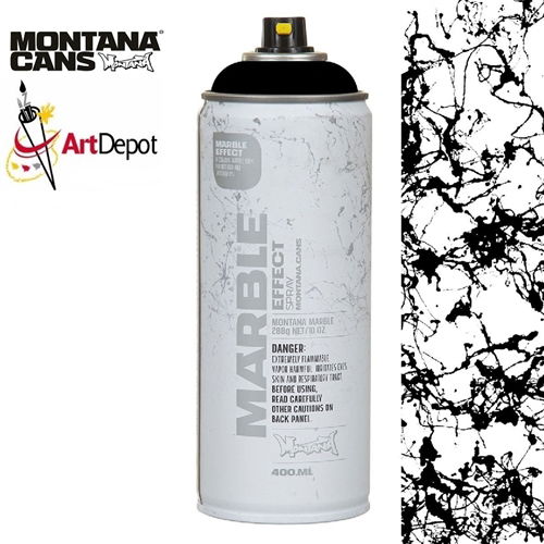 Purškiami marmuro efekto dažai MONTANA, juodos sp., 400 ml