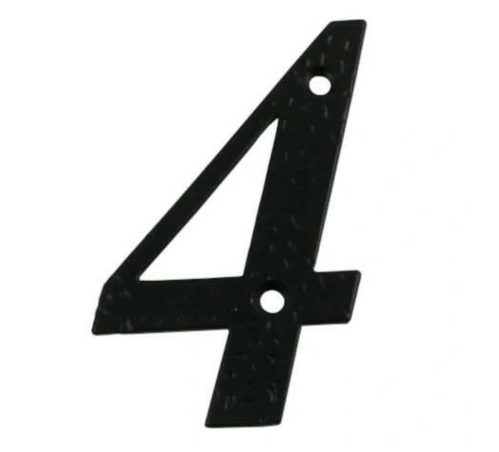 Namo numeris 4, 100 mm., juodos sp.