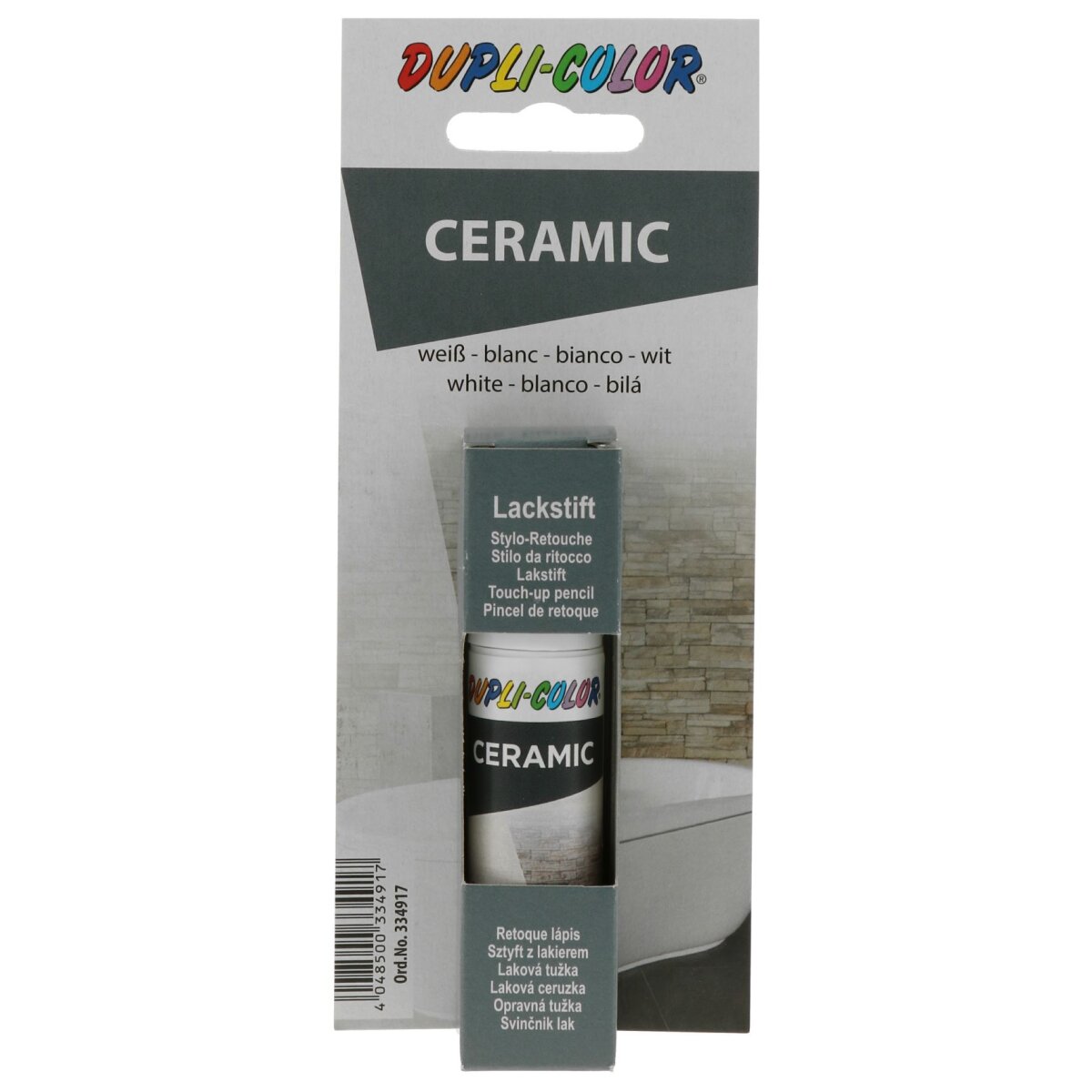 Keramikos ir emalės smulkiems pažeidimams dažai DUPLI COLOR, baltos sp., 12 ml