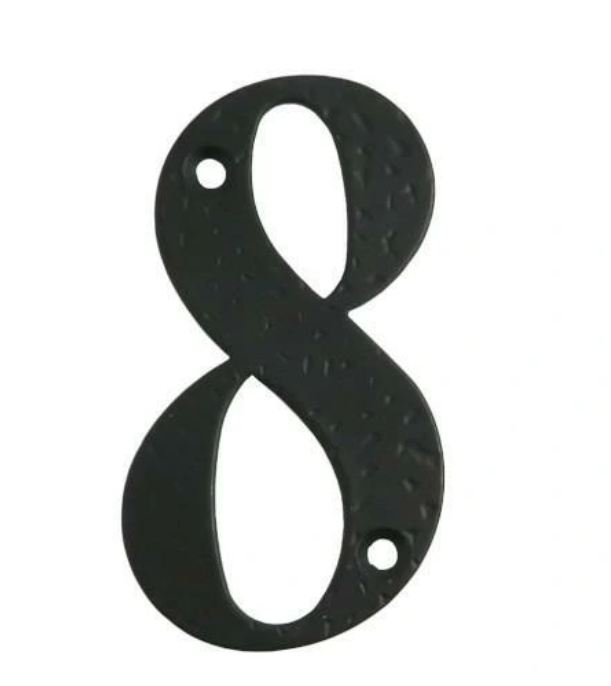 Namo numeris 8, 100 mm., juodos sp.