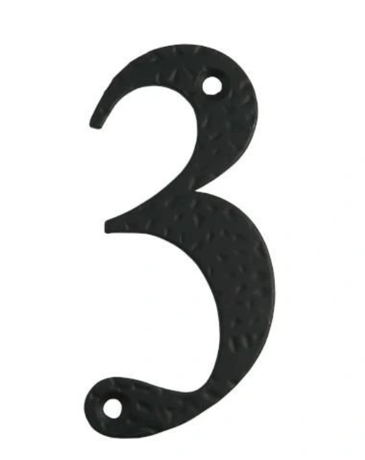 Namo numeris 3, 100 mm., juodos sp.